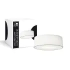 D'Lite Plafondlamp Lunelle 30cm Textiel Wit | Geschikt voor 2x E27 